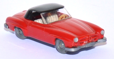 Mercedes-​Benz 190 SL Cabriolet geschlossen rot