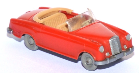 Mercedes-​​Benz 220 Cabriolet offen orangerot