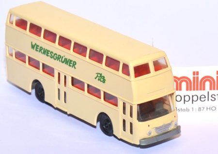Büssing Präfekt 25 Doppeldecker-​​​Bus Wernesgrüner Pils
