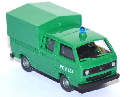 VW T3 DoKa Pritsche Polizei grün