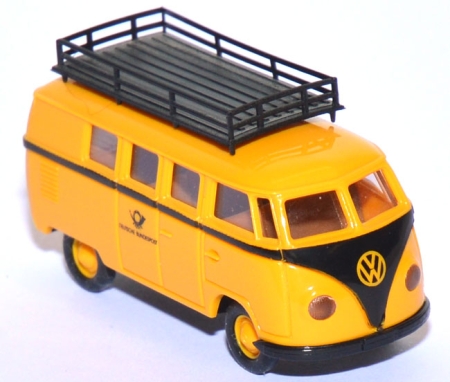 VW T1 Bus Post DBP mit Dachgepäckträger gelb