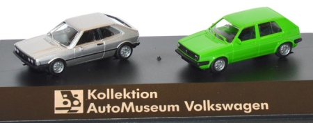 Set Kollektion Automuseum Volkswagen Scirocco + Golf 1