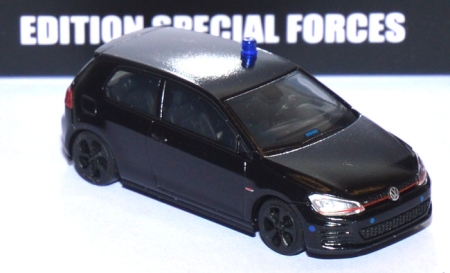 VW Golf 7 GTI Polizei Zivilstreife SEK / MEK / GSG9 schwarzmetallic