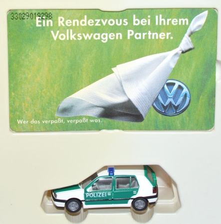 VW Golf 3 4türig Polizei mit Telefonkarte