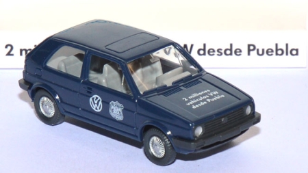 VW Golf 2 2türig - 2 Millionen aus Puebla stahlblau