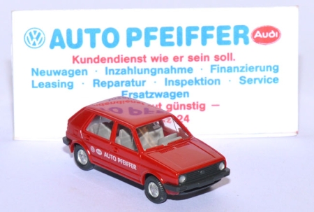 VW Golf 2 4türig Auto Pfeiffer Hamburg rot