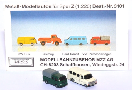 VW T2 DoKa Pritsche + Ford Transit MK2 Bus  1:220