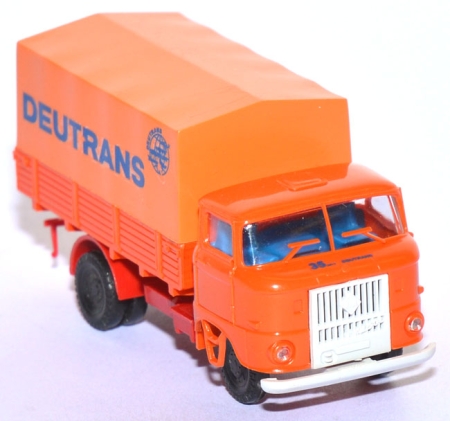 IFA W50 L LKW Pritsche mit Plane Deutrans orange