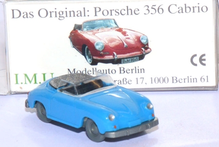 Porsche 356 Cabrio offen blau