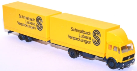 Mercedes-Benz NG Jumbo Tandem-Pritschenlastzug Schmalbach