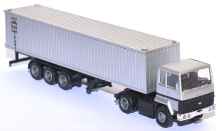 Ford Transcontinental Container-​​​Sattelzug 40 ft Con Trans silber