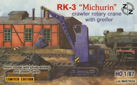 RK-3 Michurin Crawler rotary crane with grab / Drehkran - Bausatz