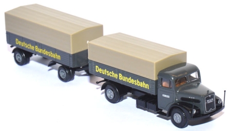 MAN F8 Hauber Pritschen-Lastzug DB