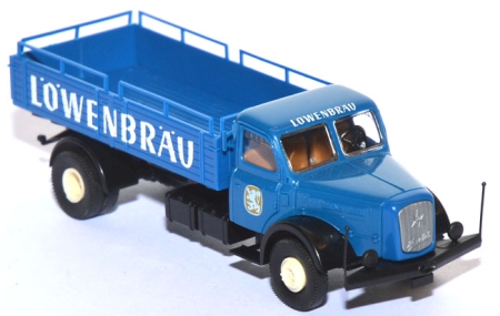 Henschel HS 140 Bierpritschen-​​LKW Löwenbräu blau