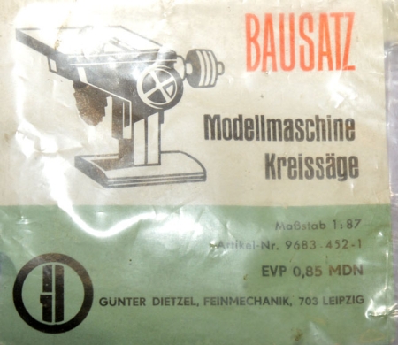 Modellmaschine Tischkreissäge Bausatz