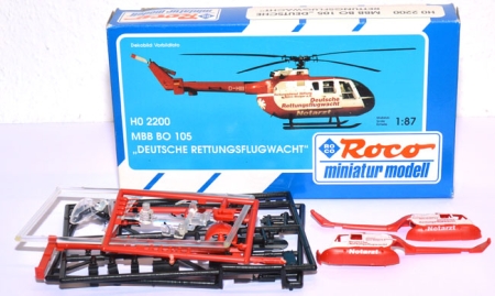 Hubschrauber MBB BO 105 Deutsche Rettungsflugwacht Bausatz