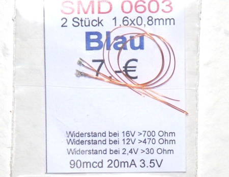 SMD 0603 blau - 2 Stück