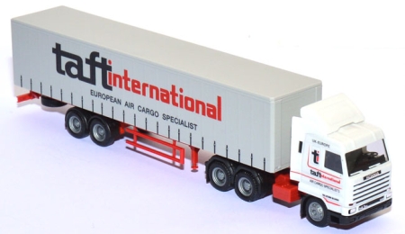 Scania 143M Gardinenplanen-Sattelzug Taft International Air Cargo UK