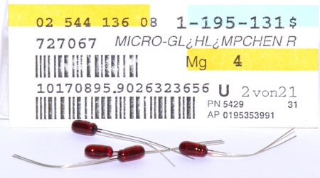 Micro-Glühlampe 16 V, 30 mA rot 4 Stück