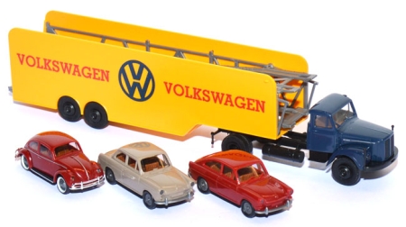 Scania L111 Autotransporter Volkswagen mit Ladegut PKW VW