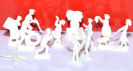 Verschiedene Figuren weiß