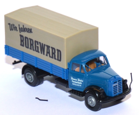 Borgward B 4500 Pritschen-​LKW mit Plane - Franz Fritz Bremen blau