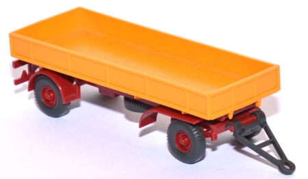 Pritschen-LKW-Anhänger 2achsig hellorangegelb