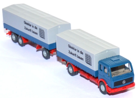 Mercedes-​​​Benz NG 1632 Pritschenlastzug Solaris capriblau