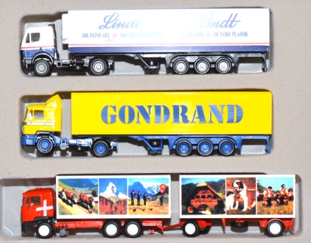 Set Edition Europa Schweiz Mercedes-Benz / MAN 3 Stück