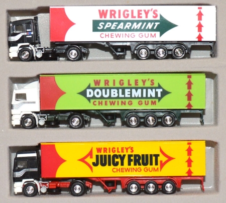 Set Wrigley Kaugummi Volvo F 12 Koffersattelzug 3 Stück