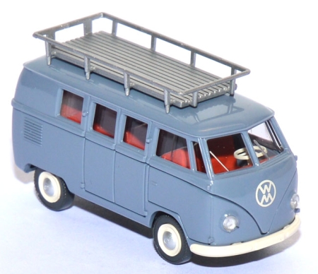 VW T1 Bus mit Dachgepäckträge taubenblau