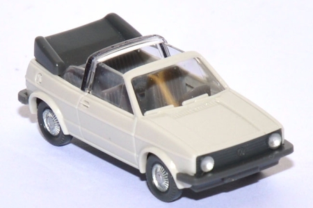 VW Golf 1 Ca­brio­let grau­weiß
