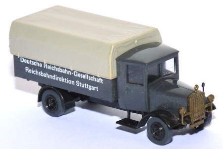 Mercedes-​Benz L 5 Pritschen-​LKW DRG Stuttgart zeltgrau