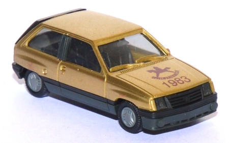 Opel Corsa A SR 2türig Spielwarenmesse Nürnberg gold