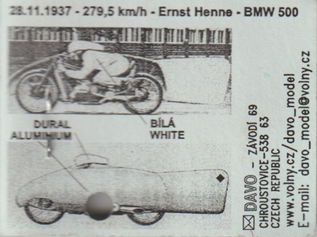 BMW 500 Rekord Ernst Henne 1937 Bausatz Resin