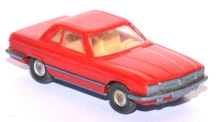 Mercedes-​​​​Benz 350 SL Cabriolet geschlossen orangerot