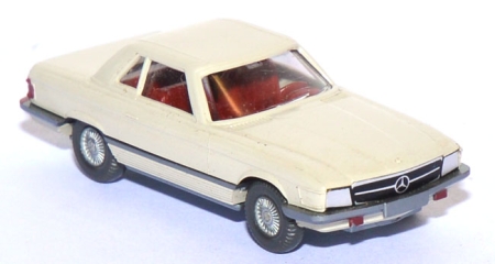 Mercedes-​Benz 350 SL Cabriolet geschlossen perlweiß