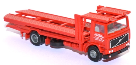 Volvo F10 Autotransporter-LKW COTRA Rothrist Agno CH rot