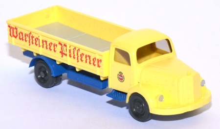 Mercedes-​Benz L 3500 Pritschen-​LKW Warsteiner hellschwefelgelb