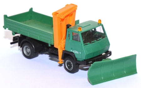 Steyr 91 Kipper mit Ladekran und Schneepflug Schwarz Bau