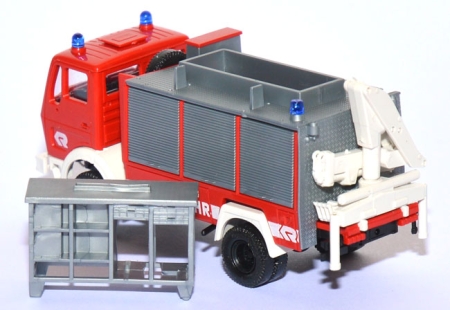 Mercedes-​Benz RFC Palfinger Hiab Kran Feuerwehr rot