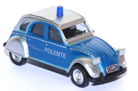 Citroen 2 CV Polente Polizei Schleswig Holstein blau