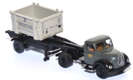 Magirus Mercur S 4500 Sattelzug mit Ackermann Kipp-​Auflieger - Von Haus zu Haus