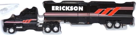 Kenworth T600B with Drop-​Box Van Trailer Trailer Erickson