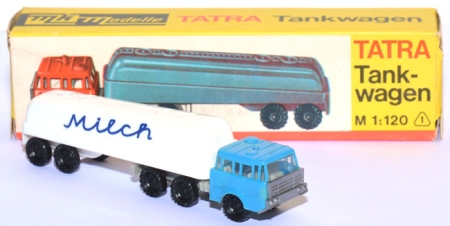 Tatra Tanksattelzug (Tankwagen) Milch hellblau TT