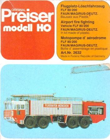 Faun Magirus Deutz Feuerwehr Flughafen München Bausatz