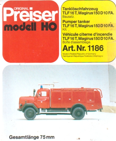 Magirus F 150 D TLF 16 Tanklöschfahrzeug Feuerwehr Bausatz