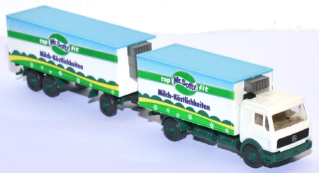 Mercedes-​Benz NG 1635 Kühlkofferlastzug Mr. Softy