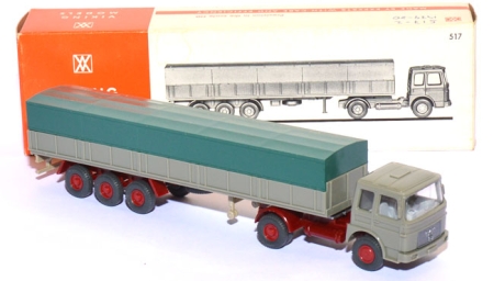 MAN 16.256 FS Langpritschensattelzug zementgrau