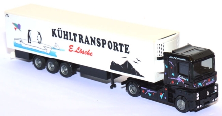 Renault AE 500 Magnum Kühlkoffer-Sattelzug Kühltransporte E. Lösche